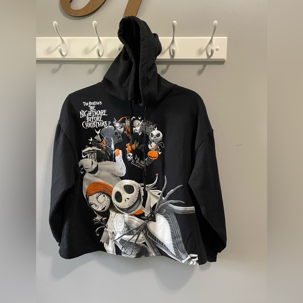 Disney Black and Gray Nightmare Before Christmas Hoodie women’s size small